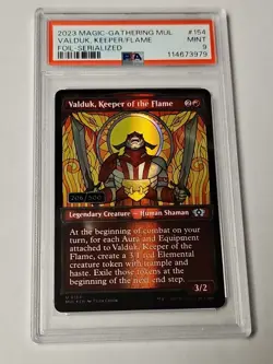 Magic MTG - Valduk, Keeper Of The Flame MUL #154 Serial 206/500 PSA 9 Multiverse - Image 1
