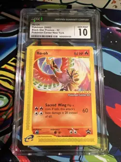 CGC 10 Ho-Oh #52 WOTC Black Star Promo Pokemon Center NY Pokemon TCG - Image 1