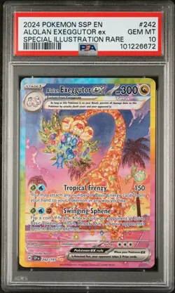 Alolan Exeggutor ex 242/191 SIR Alt Art Surging Sparks Pokemon PSA 10 Gem Mint - Image 1