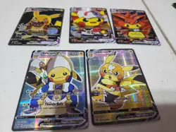 5 Pokemon Pikachu Cosplay Cards Mint - Image 1
