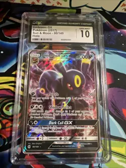 CGC 10 Umbreon GX 80/149 Sun & Moon Base 2017 Pokemon TCG - Image 1