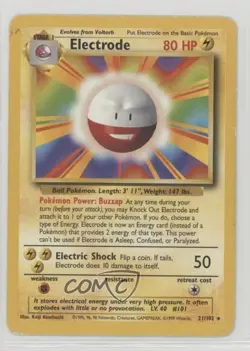 Electrode Pokemon Base Set #21 1999 17dm - Image 1