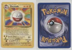 Electrode Pokemon Base Set #21 1999 17dm - Image 3