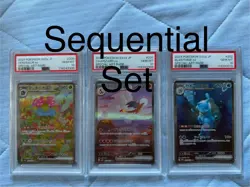 All PSA 10 Sequential Pokemon 151 Japanese Venusaur Charizard Blastoise ex Sar - Image 1