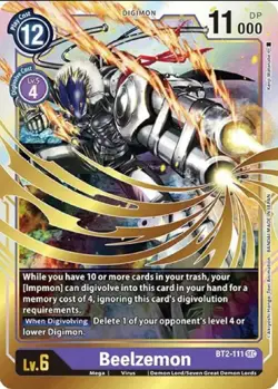 BT2-111 sec Beelzemon Secret Rare Digimon Card - Image 1