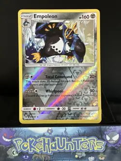 Pokemon Card Empoleon 81/131 Sun Moon Forbidden Light Rare Reverse Holo Rare NM - Image 1