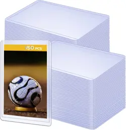 150 Pack 3"x4" Hard Plastic Card Sleeves Top Loaders for 3*4 inch, White - Image 1