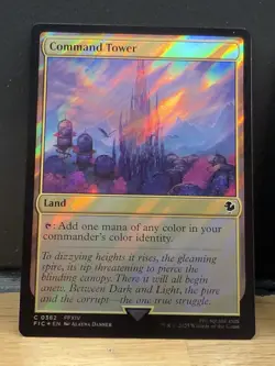 Mtg FIC Final Fantasy - Command Tower 382-NM SURGE FOIL - Image 1
