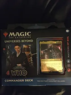 MTG Doctor Who Masters Of Evil Commander Deck NEW Magic (The Gathering Dr Who) - Image 1