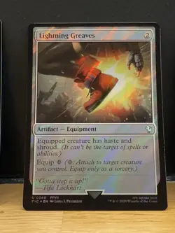 Mtg FIC Final Fantasy - Lightning Greaves -NM SURGE FOIL - Image 1