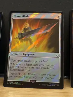 Mtg FIC Final Fantasy - Hero’s Blade -NM SURGE FOIL - Image 1