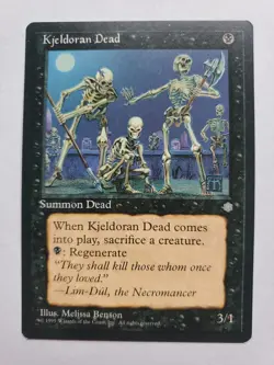 MTG Magic The Gathering Card Kjeldoran Dead Summon Dead Black Ice Age 1995 - Image 1