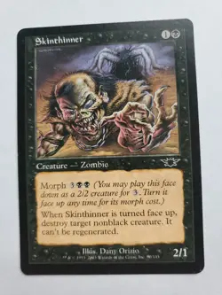 MTG Magic The Gathering Card Skinthinner Creature Zombie Black Legions - Image 1
