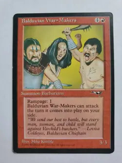 MTG Magic The Gathering Card Balduvian War-Makers Summon Barbarians Red Alliance - Image 1