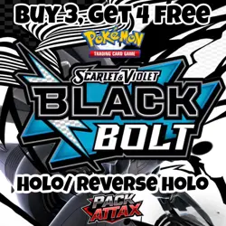 Pokemon TCG S&V Black Bolt Singles Holo Reverse Holo Cards Buy 3, Get 4 Free - Image 1
