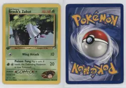 Brock's Zubat 1st Ed. Pokemon Gym Heroes #74 2000 15fy - Image 3