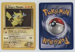 Lt Surge's Pikachu 1st Ed. Pokemon Gym Heroes #81 2000 15fy - Image 3