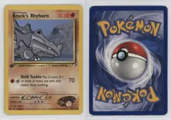 Brock's Rhyhorn 1st Ed. Pokemon Gym Heroes #70 2000 15fy - Image 3
