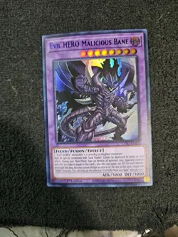Yugioh Evil HERO Malicious Bane LDS3-EN033 1st Edition BLUE Ultra Rare - Image 1