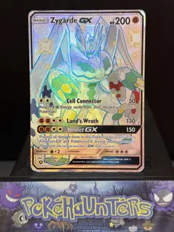 Pokemon Card Zygarde GX SV65/SV94 Full Art Shiny Holo Rare Hidden Fates Played - Image 1
