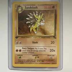 Pokemon TCG Sandslash Fossil 1st Edition Card 41/62 Unlimited Uncommon - Image 1