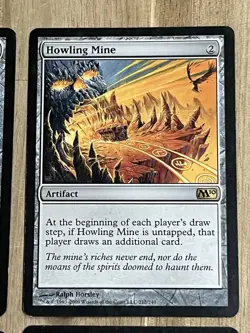 Awesome Magic The Gathering MTG Card M10 Howling Mine X4 212/249 LP - Image 3