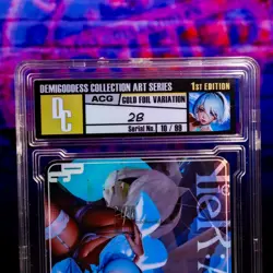 2B NieR Waifu Trading Card Encased #/99 Gold Foil Demigoddess Collection SLAB V2 - Image 4