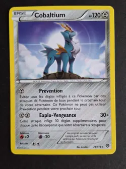Cobalion 74/114 XY Offensive Steam Pokemon Card Rare French - Image 1
