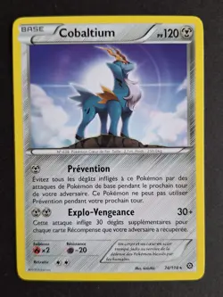 Cobaltium 74/114 XY Offensive Steam Pokemon Card Rare French - Image 1