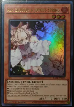YuGiOh Ash Blossom & Joyous Spring Ultra Rare 1st Edition RA01-EN008 - Image 1