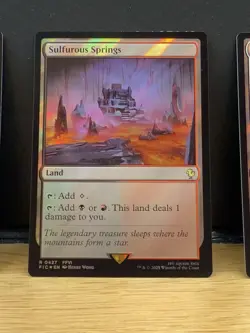 Mtg FIC Final Fantasy - Sulfurous Spring -NM SURGE FOIL - Image 1