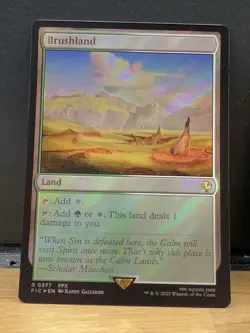 Mtg FIC Final Fantasy - Brushland -NM SURGE FOIL - Image 1