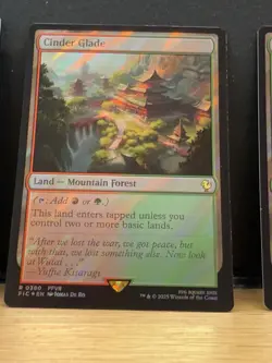 Mtg FIC Final Fantasy - Cinder Glade -NM SURGE FOIL - Image 1