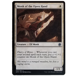 x4 Monk of the Open Hand AFR MTG M/NM Uncommon White Creature Elf Monk TCG CCG - Image 1
