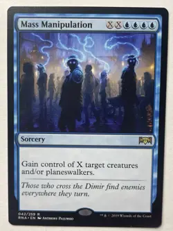 Mass Manipulation Ravnica Allegiance - MTG Rare 2019 - Image 1
