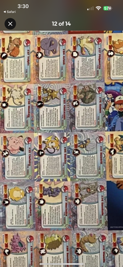 topps Pokemon TV Animation Series 1 Foil #65 Alakazam Error Miscut Raichu - Image 4