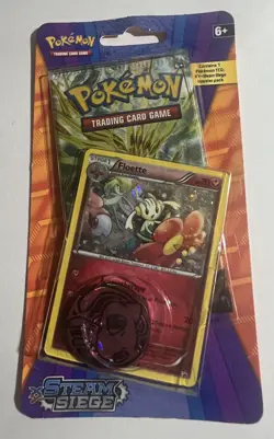 New Pokemon XY Steam Siege Blister Pack~Factory Sealed~Floette Promo & Mew Coin - Image 1