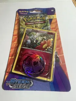 New Pokemon XY Steam Siege Blister Pack~Factory Sealed~Floette Promo & Mew Coin - Image 2