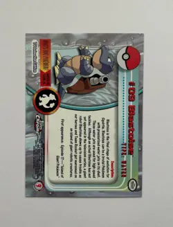 Blastoise #9 Pokemon Topps Chrome 2000 Trading Card - Image 2