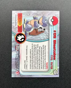 Blastoise #9 Pokemon Topps Chrome 2000 Trading Card - Image 4
