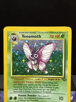 Pokemon Card Venomoth 13/64 Holo Rare Jungle Set WOTC Played 2 - Image 2