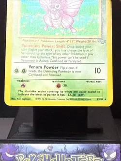 Pokemon Card Venomoth 13/64 Holo Rare Jungle Set WOTC Played 2 - Image 3