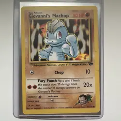 Giovanni's Machop 72/132 Gym Challenge Set Pokemon Card WOTC - Image 1