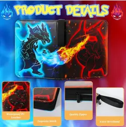 440 Pockets Charizard Card Binder - Trading card binder with 55 sleeves - Image 2