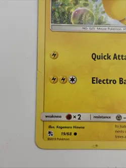 Pikachu Pokemon Card Near Mint Condition 19/68 TCG - Image 2