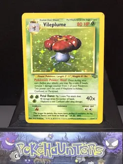 Pokemon Card Vileplume 15/64 Jungle Set Rare Holo WOTC Played 4 - Image 1