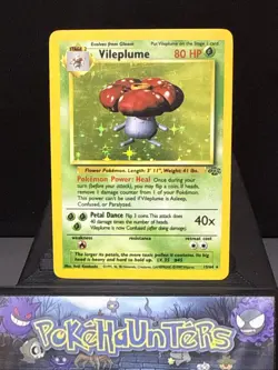 Pokemon Card Vileplume 15/64 Jungle Set Rare Holo WOTC Played 3 - Image 1