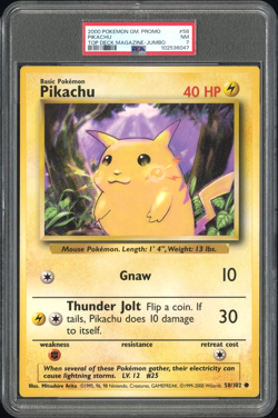 PSA 7 Pikachu Top Deck Magazine Promo JUMBO Art Board 2000 English Pokemon Card - Image 1