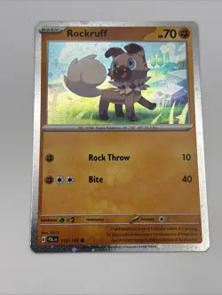Pokemon card - Rockruff Cosmos Holo promo - Paldea Evolved 116/193 - NM+ - Image 1