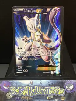 Pokemon Card Mewtwo EX 157/162 XY Breakthrough Full Art Ultra Rare Played - Image 1